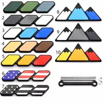 3D ABS автомобиль трехцветный 3 решетка с логотипом на переднюю решетку наклейки эмблема значок наклейка для Tacoma 4Runner Tundra FJ RAV4 аксессуары 1