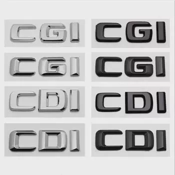 3D ABS CDI CGI Логотип Буквы Наклейка на задний багажник автомобиля для Mercedes C200 C220 W204 W205 E220 E200 E250 W211 Эмблема Значок Аксессуары CDI чёрный