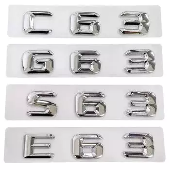 3D ABS черные хромированные буквы для S63 G63 C63 E63 AMG W205 W204 W213 W212 W222 W221 W463 логотип эмблема наклейка аксессуары C63