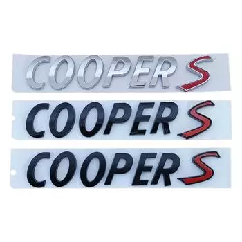 3D ABS черный хром автомобильные буквы задний багажник логотип Mini Cooper S эмблема значок наклейка для Cooper S R56 R53 R60 F56 аксессуары чёрный