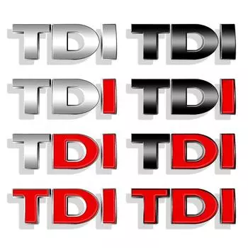 3D ABS черный логотип TDI эмблема багажника автомобиля значок для Passat Jetta Touareg Tiguan Touran Golf 4 5 6 Caddy TDI наклейка аксессуары