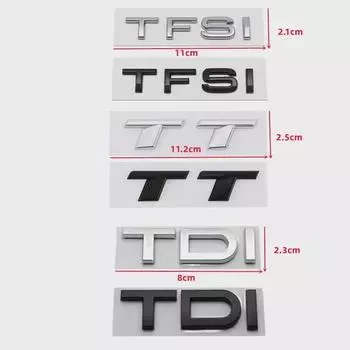 3D ABS черный логотип TFSI TDI TT эмблема багажника автомобиля значок для A3 A4 A5 A6 A7 A8 Q2 Q3 Q5 Q7 Q8 TFSI TDI наклейки аксессуары TDI чёрный