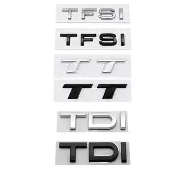 3D ABS черный логотип TFSI TDI TT багажник автомобиля эмблема значок наклейка аксессуары TFSI-Black