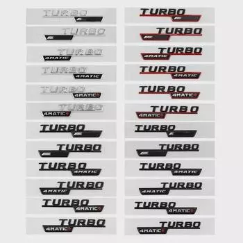 3D ABS черный логотип Turbo AMG Turbo 4matic эмблема автомобиля значок на крыло для Merced-es CLA 45 X156 A45 Turbo AMG наклейка аксессуары 4matic чёрный