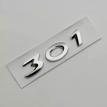 3d ABS Chrome логотип 301 эмблема буквы клейкая табличка на багажник автомобиля значок наклейка для 301 наклейка аксессуары серебряный