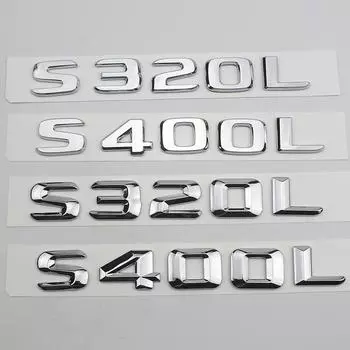3D ABS Chrome логотип S320L S400L S500L S600L буквы эмблема багажника автомобиля наклейка для букв Stikcer аксессуары S600L Convex