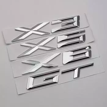 3D ABS Chrome логотип X3 X5 X6 GT эмблема автомобиля значок наклейка на багажник для X5 E70 E53 F15 G05 X3 X5 X6 GT Stikcer аксессуары x6