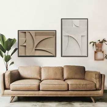 3D эффект абстрактные геометрические настенные художественные постеры печать холст картины ваби-саби современные картины для комнаты домашний салон декор куадрос 21x30cm No Framed