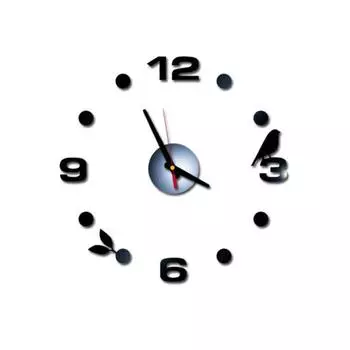 3D акриловый зеркальный эффект настенные часы кварцевые часы DIY наклейка серебряный