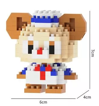 3D алмазная модель, набор мультяшных строительных блоков, креативный подарок для детей