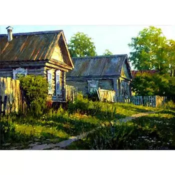 3D Алмазная мозаика деревня Дорога Алмазная картина Дома Алмазная вышивка Вышивка крестом пейзаж 20X30CM