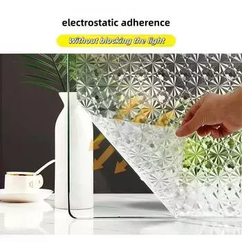 3D алмазная наклейка на стекло непрозрачная пленка для окна ванной комнаты с защитой от подглядывания водонепроницаемая электростатическая адсорбционная наклейка на стекло 30cmx1m