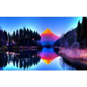 3D Алмазная вышивка Картина Вышивка крестом Круглая горный хрусталь Картина Вулканическая Full Round 20x25CM