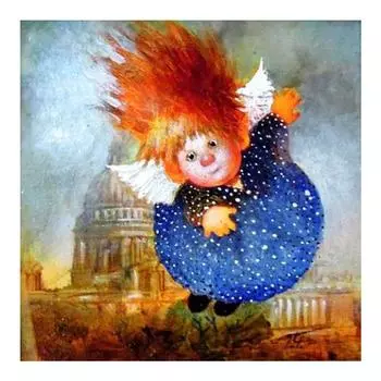 3D Алмазная вышивка Картина Вышивка крестом Круглый горный хрусталь Картина Ангел Феи Full Round 20x20CM