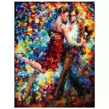 3D Алмазная вышивка Картина Вышивка крестом Круглый горный хрусталь Картина Люди Танцующие Full Round 20x25CM