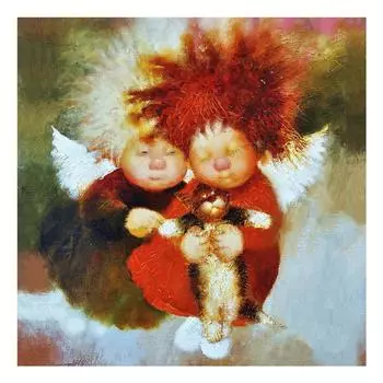 3D Алмазная вышивка Картина Вышивка крестом Круглый горный хрусталь Картина Ангел Феи Full Round 20x20CM