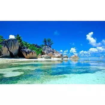 3D Алмазная вышивка Картина Вышивка крестом Круглый горный хрусталь Картина Приморские рифы Full Round 20x25CM