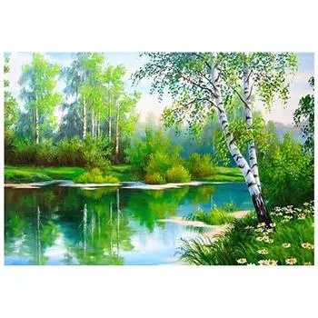 3D Алмазная вышивка Картина Вышивка крестом Круглый горный хрусталь Картина Пейзаж Full Round 20x25CM