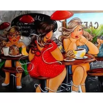 3D Алмазная вышивка Картина Вышивка крестом Круглый горный хрусталь Картина Femmes Rondes Full Round 20x25CM