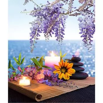 3D Алмазная вышивка Картина Вышивка крестом Круглый горный хрусталь Картина Цветочный камень Full Round 20x25CM