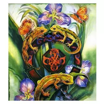 3D Алмазная вышивка Картина Вышивка крестом Круглый горный хрусталь Картина Животные Лягушки Full Round 20x25CM