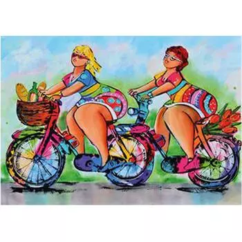 3D Алмазная вышивка Картина Вышивка крестом Круглый горный хрусталь Картина Femmes Rondes Full Round 20x25CM