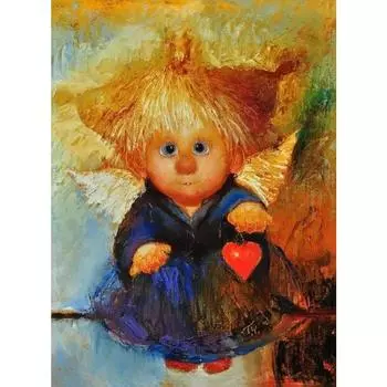 3D Алмазная вышивка Картина Вышивка крестом Круглый горный хрусталь Картина Ангел Феи Full Round 20x25CM