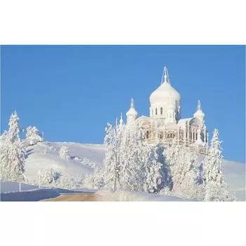 3D Алмазная вышивка Снежный дом Картина Вышивка крестом Круглый горный хрусталь Картина Мечеть Домашний декор Full Round 20x25CM