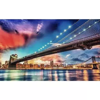 3D Алмазная вышивка Железный мост Картина Вышивка крестом Круглые стразы Мозаика Картина Домашний декор Full Round 20x25CM