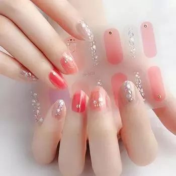 3D алмазные наклейки для ногтей 14 водостойких наклеек для ногтей Японские наклейки для ногтей наклейки для горячего тиснения