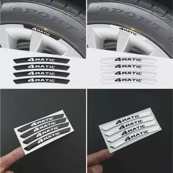 3D алюминиевый 4MATIC AMG логотип на обод колеса, наклейки, эмблема, значок для ABCES GLA GLC GLE GLS CLS, аксессуары 4MATIC Black