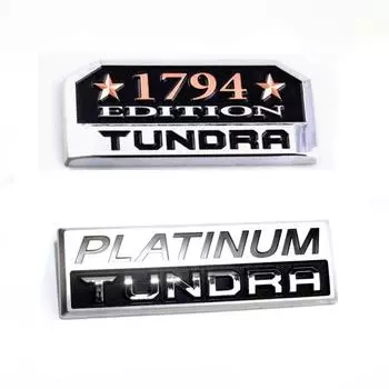 3D алюминиевый платиновый значок Tundra 1794 года выпуска, эмблема Tundra, наклейки на двери автомобиля, наклейки на крылья для аксессуаров для стайлинга автомобилей Tundra 1794 Edition