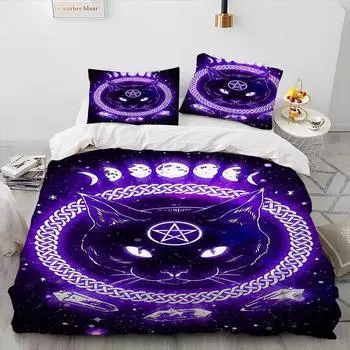 3D Анимация Цифровая Печать Милый Комплект Постельного Белья с Кошкой Пододеяльник Набор из Трех Предметов, Бесплатная Проверка 70 * 133 two-piece set