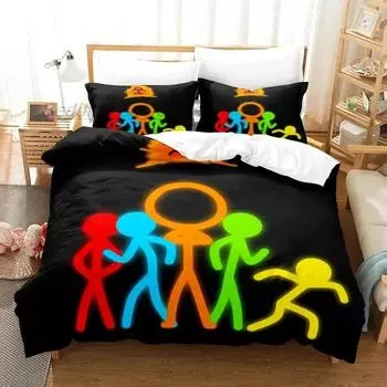 3D Аниме Алан Беккер Постельное белье Односпальная кровать Твин Полный комплект двуспальной кровати размера «king-size» Детская спальня для мальчиков Пододеяльник Наборы 3D Печать Игра EU single(135x200cm)