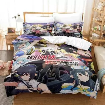 3D аниме Арифурета От обыденности до самого прочного в мире комплекта постельного белья Пододеяльник Одеяло Наволочка Одеяло размера king-size EU Twin 135x200cm