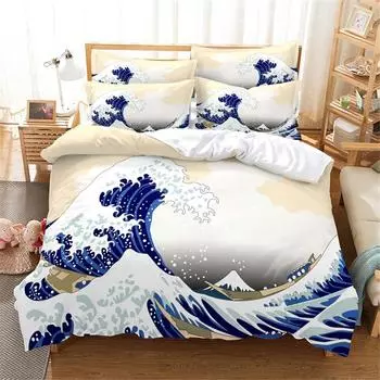 3D Anime Bedding Set Queen Bedding Duvet Cover Set Bedding Set Bed Cover Cotton Queen Bedroom Bed Cover Set Bed Set Bedding EU single(135x200cm)