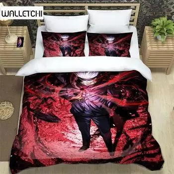 3D аниме дзюдзюцу кайсэн сатору годзё рождественский подарок королевский двуспальный детский комплект постельного белья из микрофибры или полиэстера пододеяльник 70x133cm 2pcs