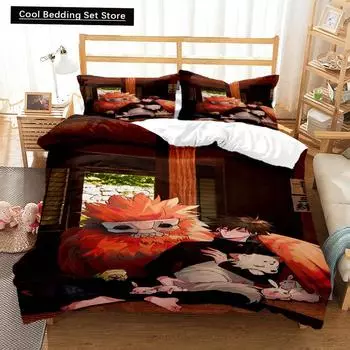 3D аниме дзюдзюцу кайсен цифровая печать полиэстер постельное белье комплекты покрывала мальчики пододеяльник комплект для подростков постельное белье домашний текстиль EU single(135x200cm)