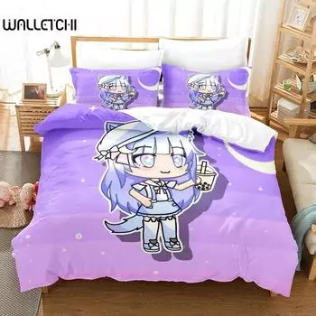 3D аниме Gacha Girl комплекты постельного белья пододеяльник с наволочкой Twin Full Queen King постельное белье постельное белье для домашнего текстиля 70x133cm 2pcs