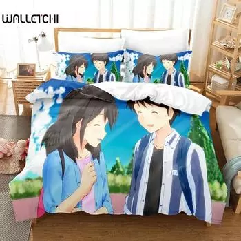 3D Аниме Как луна, так красиво Постельное белье, пододеяльник Постельный комплект Одеяло Чехол Наволочка, Размер King Queen Twin Мальчики Девочки Взрослые 70x133cm 2pcs