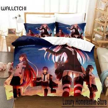3D Anime - Kantai Collection Bedding Set Single Twin Full Queen King Size Bed Set Adult Kid Bedroom Duvet cover bed sheet set 70x133cm 2pcs