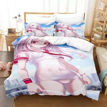 3D Аниме Kawaii Girls Tsumi no hahen Комплект постельного белья Single Twin Full Queen King Size Комплект постельного белья Aldult Kid Bedroom Комплекты пододеяльников 70x133cm 2pcs