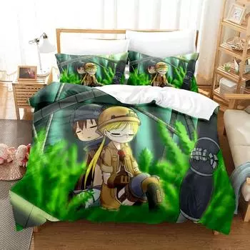 3D Anime Made in Abyss Bedding Sets Duvet Cover Set With Pillowcase Twin Full Queen King Bedclothes Bed Linen For Home Textiles EU Single 135x200cm
