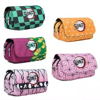 3D аниме-сумка для ручек для мальчиков и девочек, пенал для студентов, сумка для хранения Tanjirou Nezuko Zenitsu Giyuu, мультяшная коробка для ручек, аксессуары для косплея