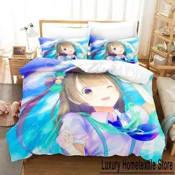 3D Anime THE IDOLM@STER Chieri Ogata Bedding Set Single Twin Full Queen King Size Bed Set Adult Kid Bedroom Duvet cover Sets 70x133cm 2pcs