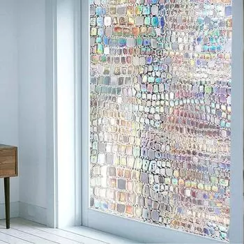 3D анти-УФ оконная стеклянная пленка, наклейка для защиты конфиденциальности, самоклеящаяся радужная наклейка (45 * 100см) 45CM*100CM