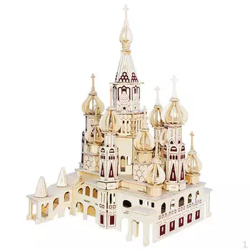 3D Архитектура головоломка Деревянные блоки Части Игрушка