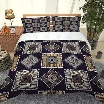 3D Art Geometric Lattice Bedding Sets 3D Printed Duvet Cover Set Quilt Duvet Cover Pillowcase Bed Set Full Queen King Size W90xL190cm