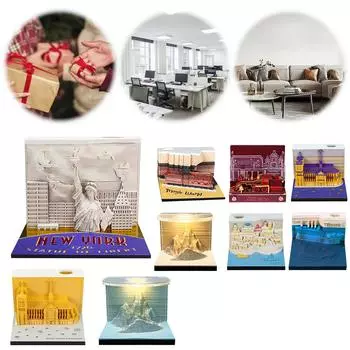 3D Art Memo Pad Бумага для резьбы DIY Бумага для заметок Скульптура Произведение искусства Художественные заметки Бумага для заметок Офис Дом Подарки Украшения Украшение стола goddess