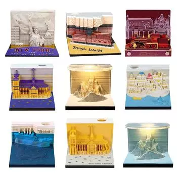 3D Art Memo Pad Бумага для резьбы DIY Бумага для заметок Скульптура Произведение искусства Художественные заметки Бумага для заметок Офис Дом Подарки Украшения Украшение стола goddess
